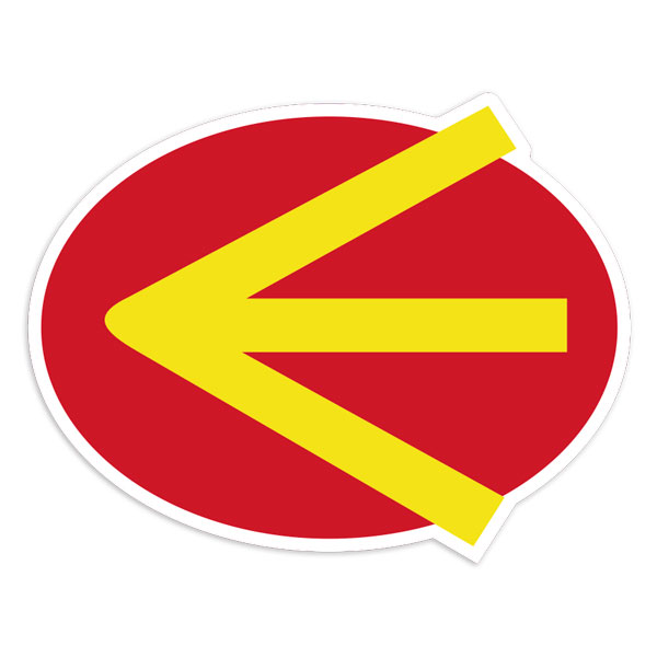 Adesivi per Auto e Moto: Energie Vintage Freccia Gialla