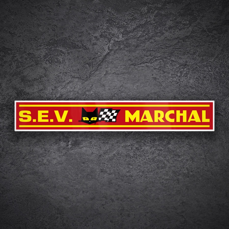 Adesivi per Auto e Moto: Logo S.E.V. Marchal Rosso