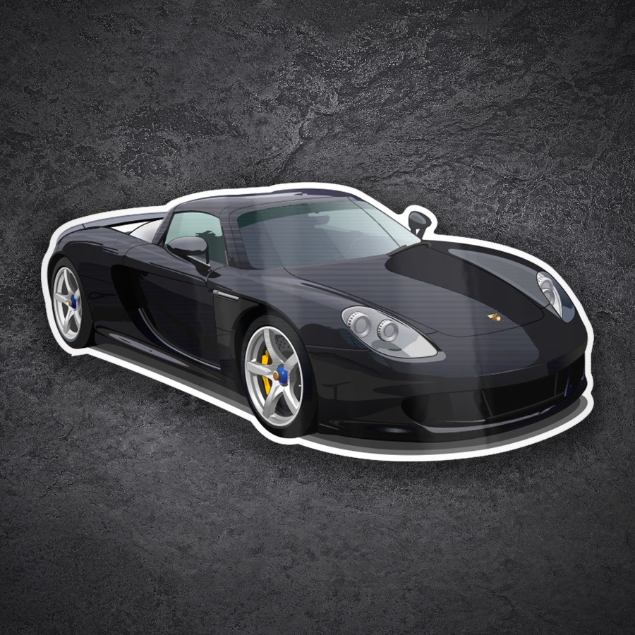 Adesivi per Auto e Moto: Porsche Carrera GT Nera