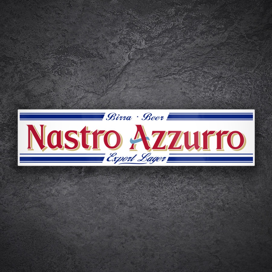 Adesivi per Auto e Moto: Nastro Azzurro Retro