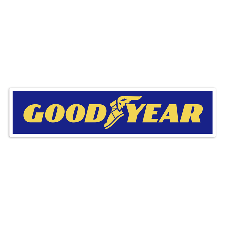 Adesivi per Auto e Moto: Logo Goodyear Blu e Giallo