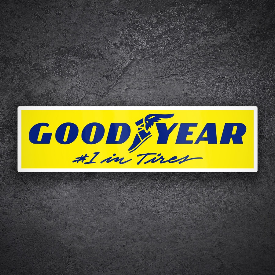 Adesivi per Auto e Moto: Goodyear Giallo #1 in Tires