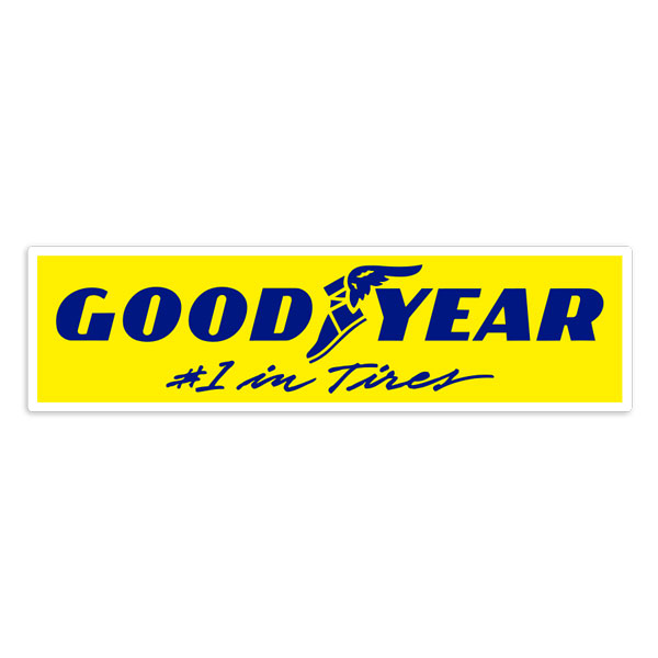 Adesivi per Auto e Moto: Goodyear Giallo #1 in Tires