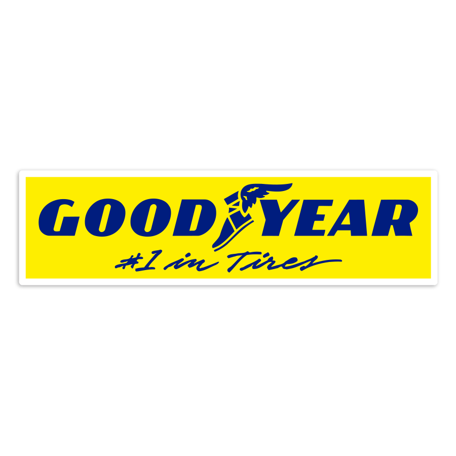 Adesivi per Auto e Moto: Goodyear Giallo #1 in Tires