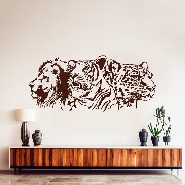 Adesivi Murali: Leone, tigre e leopardo