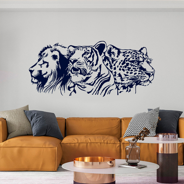 Adesivi Murali: Leone, tigre e leopardo