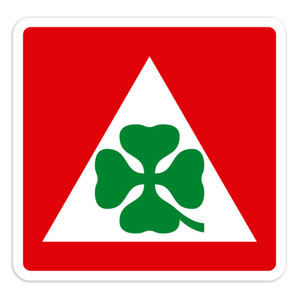 Adesivi per Auto e Moto: Segnale Quadrifoglio Alfa Romeo