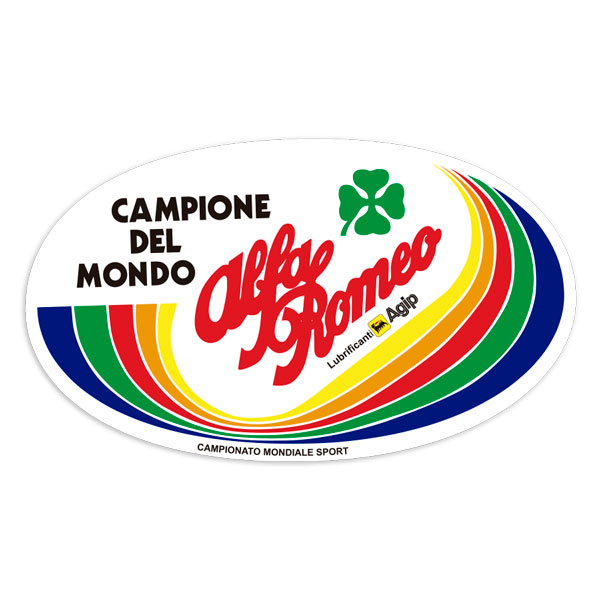 Adesivi per Auto e Moto: Campione del Mondo Alfa Romeo