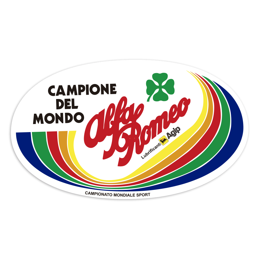 Adesivi per Auto e Moto: Campione del Mondo Alfa Romeo