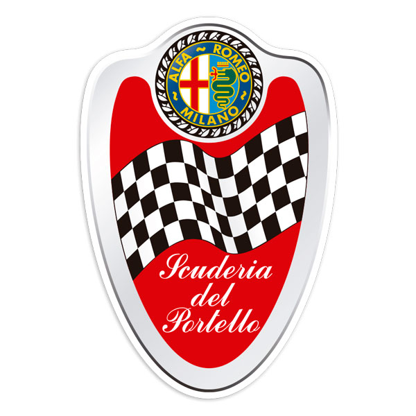 Adesivi per Auto e Moto: Emblema Alfa Romeo Scuderia del Portello Racing