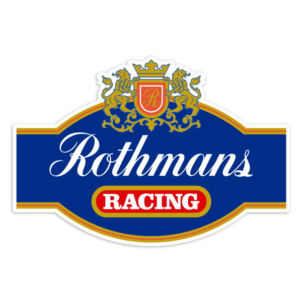 Adesivi per Auto e Moto: Emblema Rothmans Racing Stile Motorsport Retro