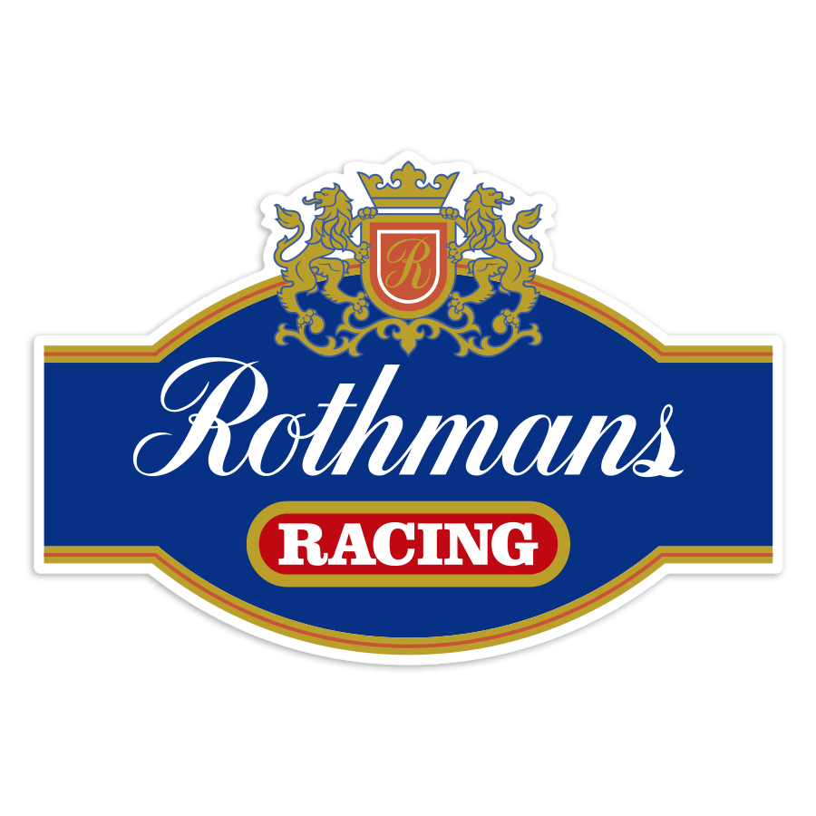 Adesivi per Auto e Moto: Emblema Rothmans Racing Stile Motorsport Retro