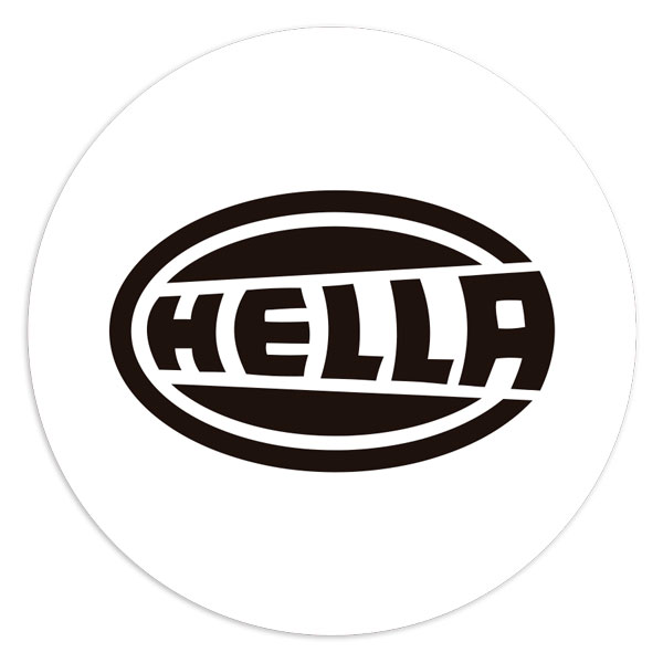 Adesivi per Auto e Moto: Logo HELLA in Tipografia Bold Circolare
