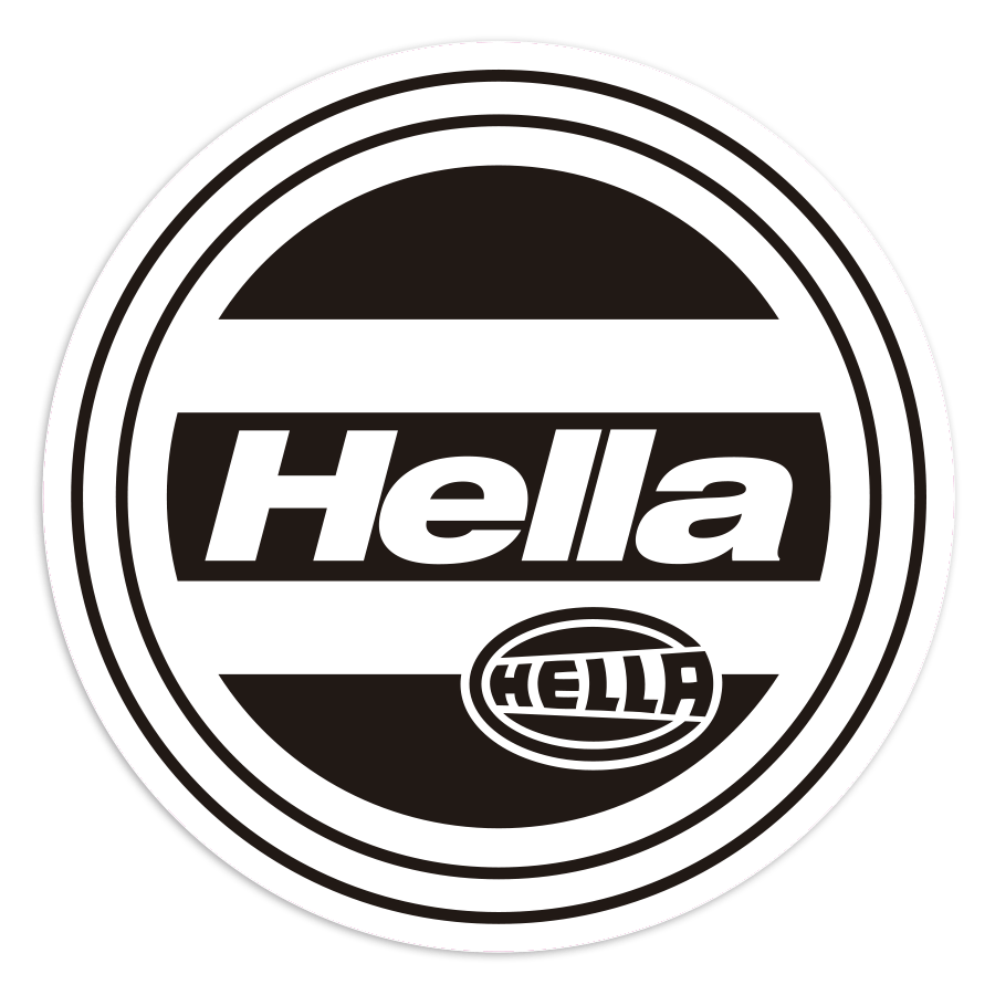 Adesivi per Auto e Moto: Hella con Logo in Strisce Orizzontali