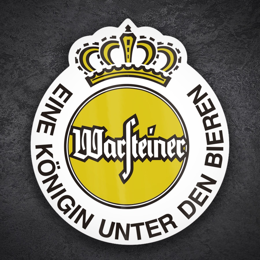 Adesivi per Auto e Moto: Logo Birra Warsteiner Retr&ograve;