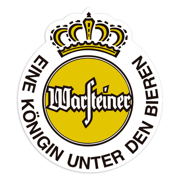Adesivi per Auto e Moto: Logo Birra Warsteiner Retr&ograve;