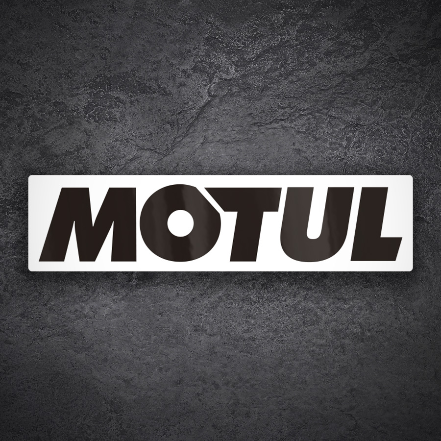 Adesivi per Auto e Moto: Logo Motul Orizzontale Lettere Nere