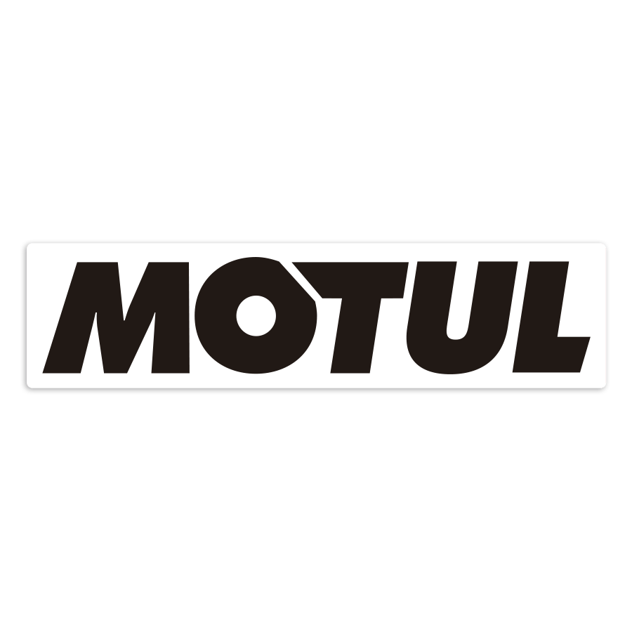 Adesivi per Auto e Moto: Logo Motul Orizzontale Lettere Nere