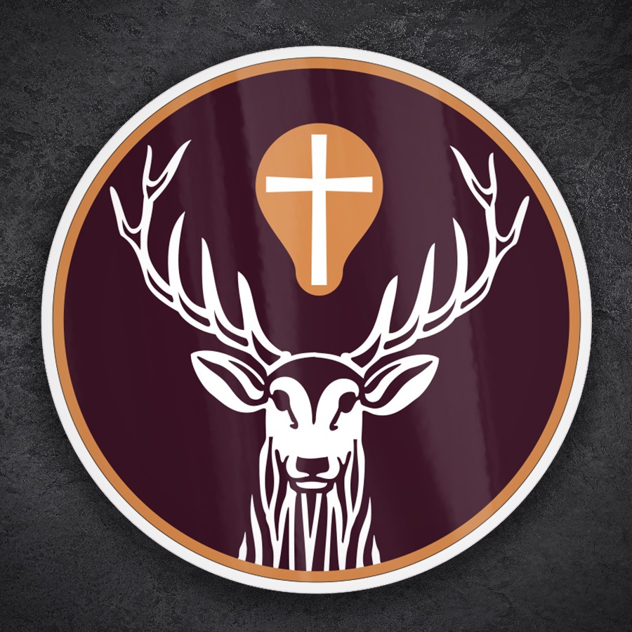 Adesivi per Auto e Moto: Cervo J&auml;germeister Rotondo