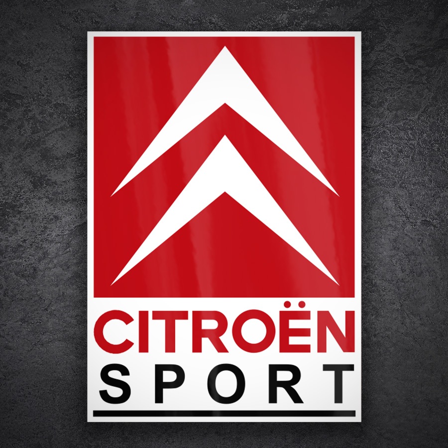 Adesivi per Auto e Moto: Logo Citro&euml;n Sport Classico Verticale