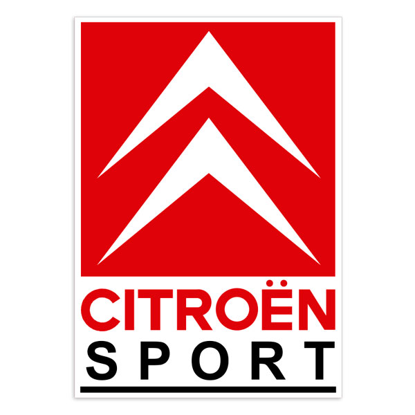 Adesivi per Auto e Moto: Logo Citro&euml;n Sport Classico Verticale