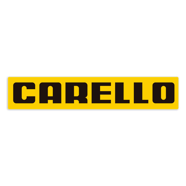 Adesivi per Auto e Moto: Logo Carello Rettangolare Giallo