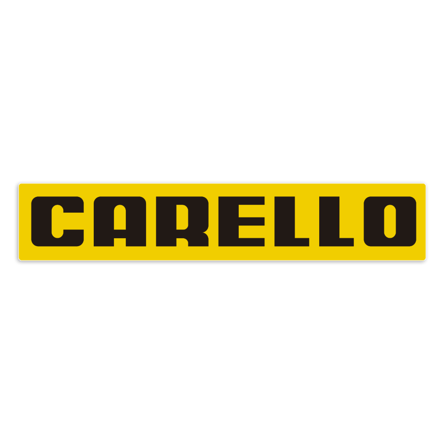 Adesivi per Auto e Moto: Logo Carello Rettangolare Giallo