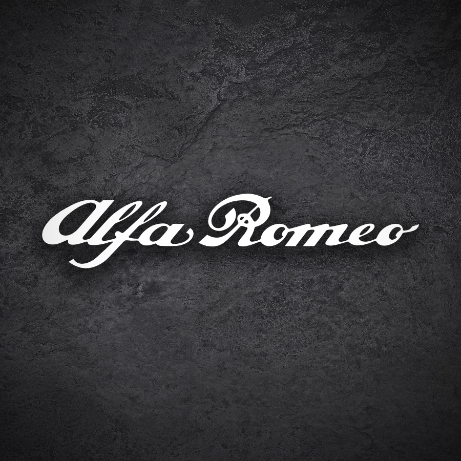 Adesivi per Auto e Moto: Logo Alfa Romeo Scrittura Classica