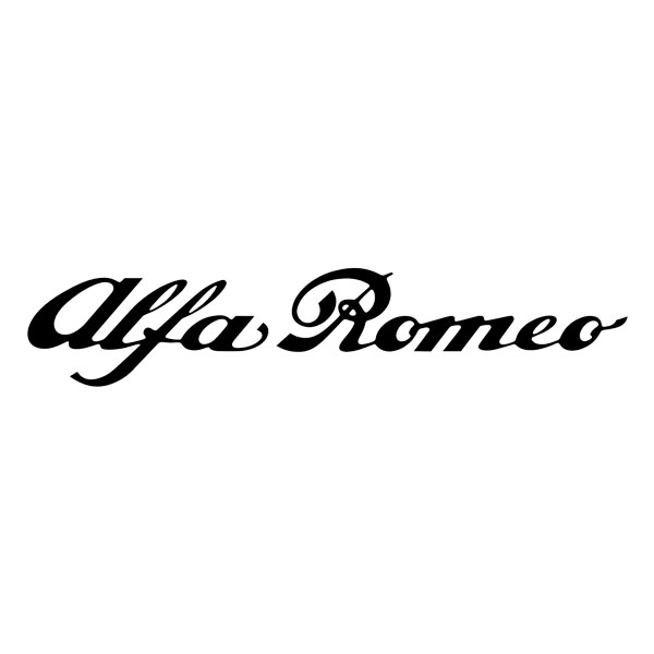 Adesivi per Auto e Moto: Logo Alfa Romeo Scrittura Classica