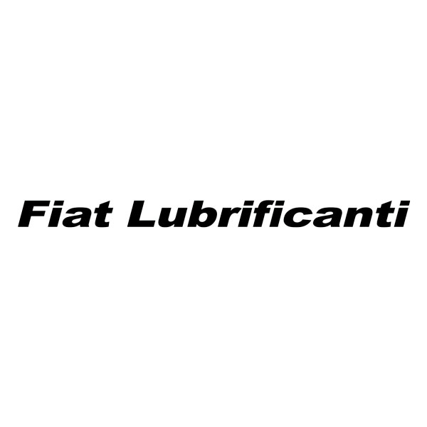Adesivi per Auto e Moto: Scritta Fiat Lubrificanti