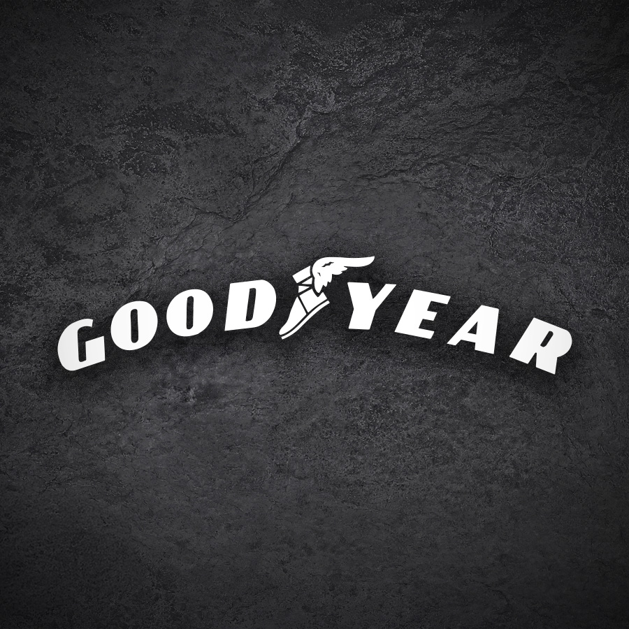 Adesivi per Auto e Moto: Logo Goodyear Curvo