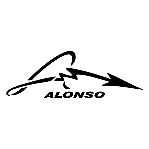 Adesivi per Auto e Moto: Logo Firma Fernando Alonso