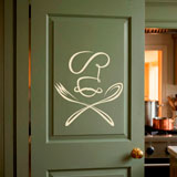 Adesivi Murali: Chef cucchiaio e forchetta 5