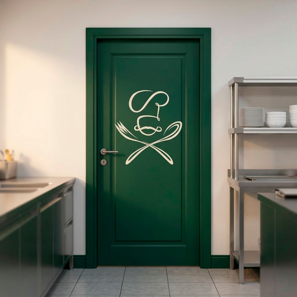 Adesivi Murali: Chef cucchiaio e forchetta