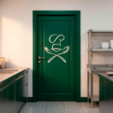 Adesivi Murali: Chef cucchiaio e forchetta 10