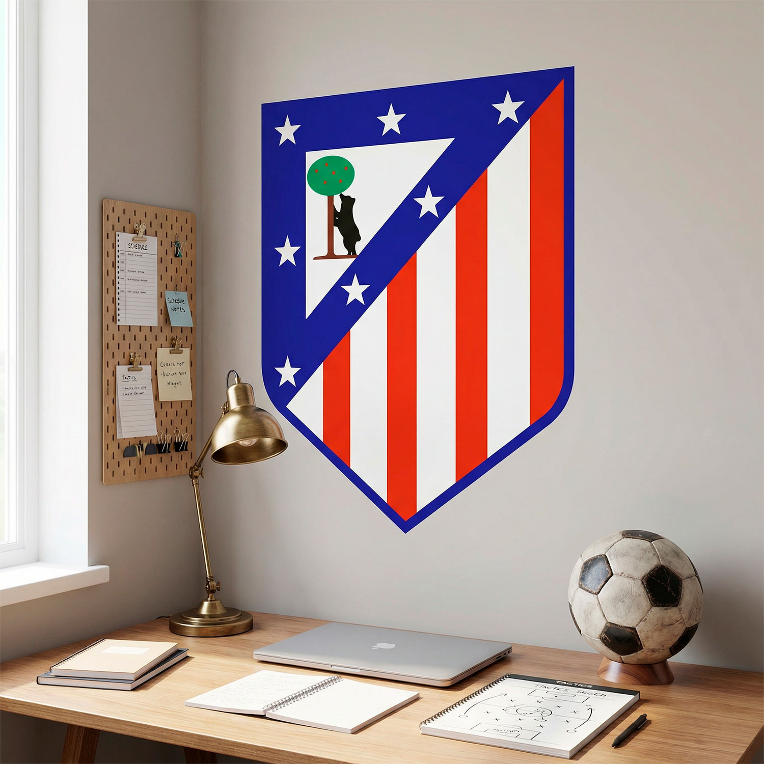 Adesivi Murali: Emblema Atl&eacute;tico de Madrid colore