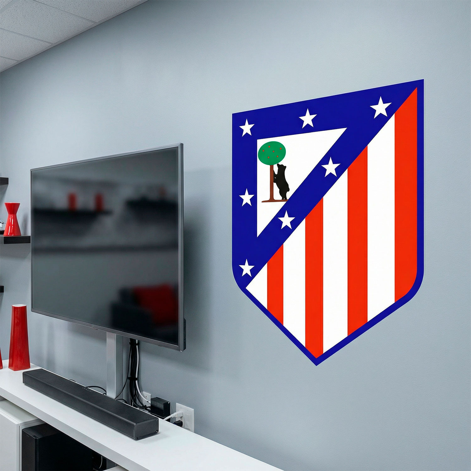 Adesivi Murali: Emblema Atl&eacute;tico de Madrid colore