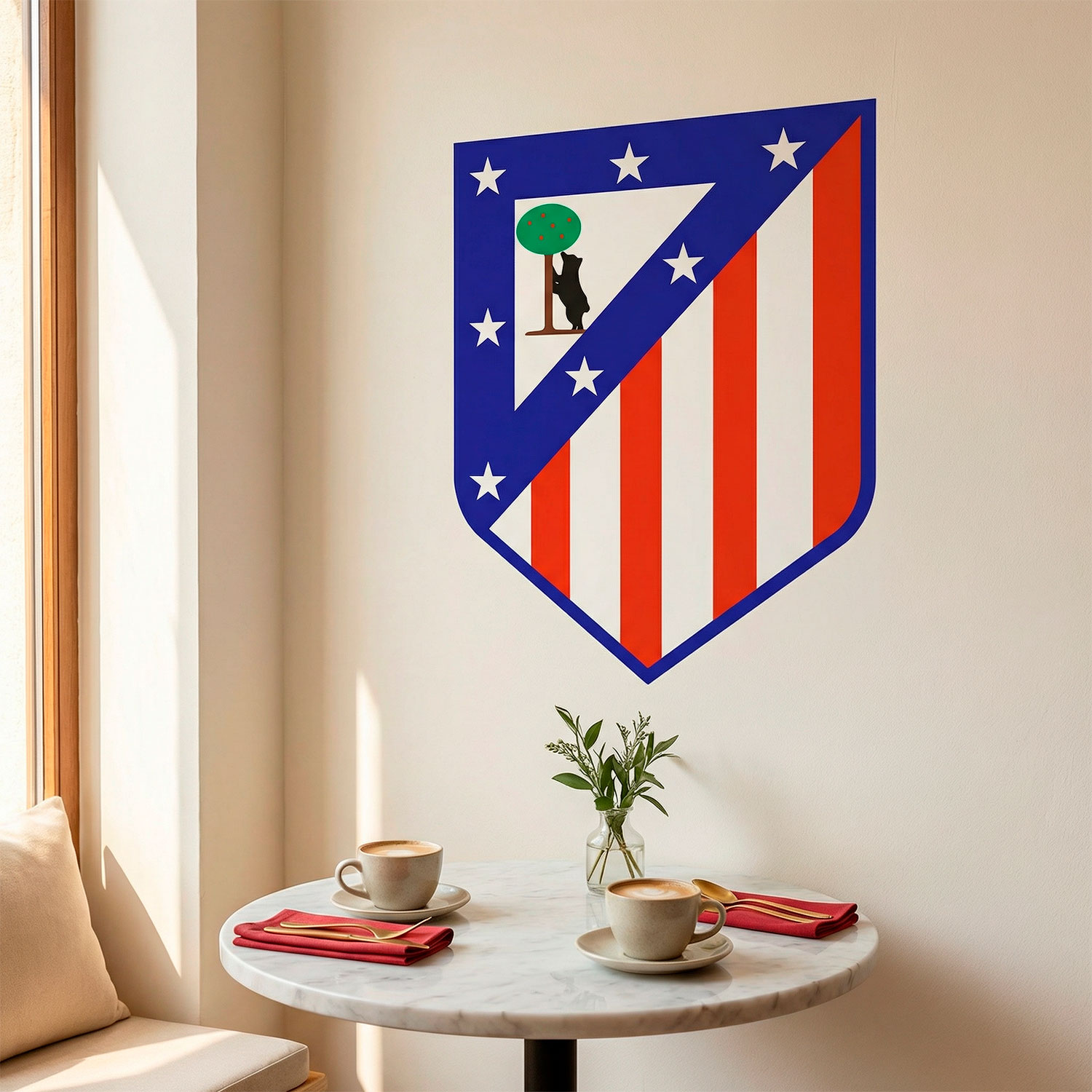 Adesivi Murali: Emblema Atl&eacute;tico de Madrid colore