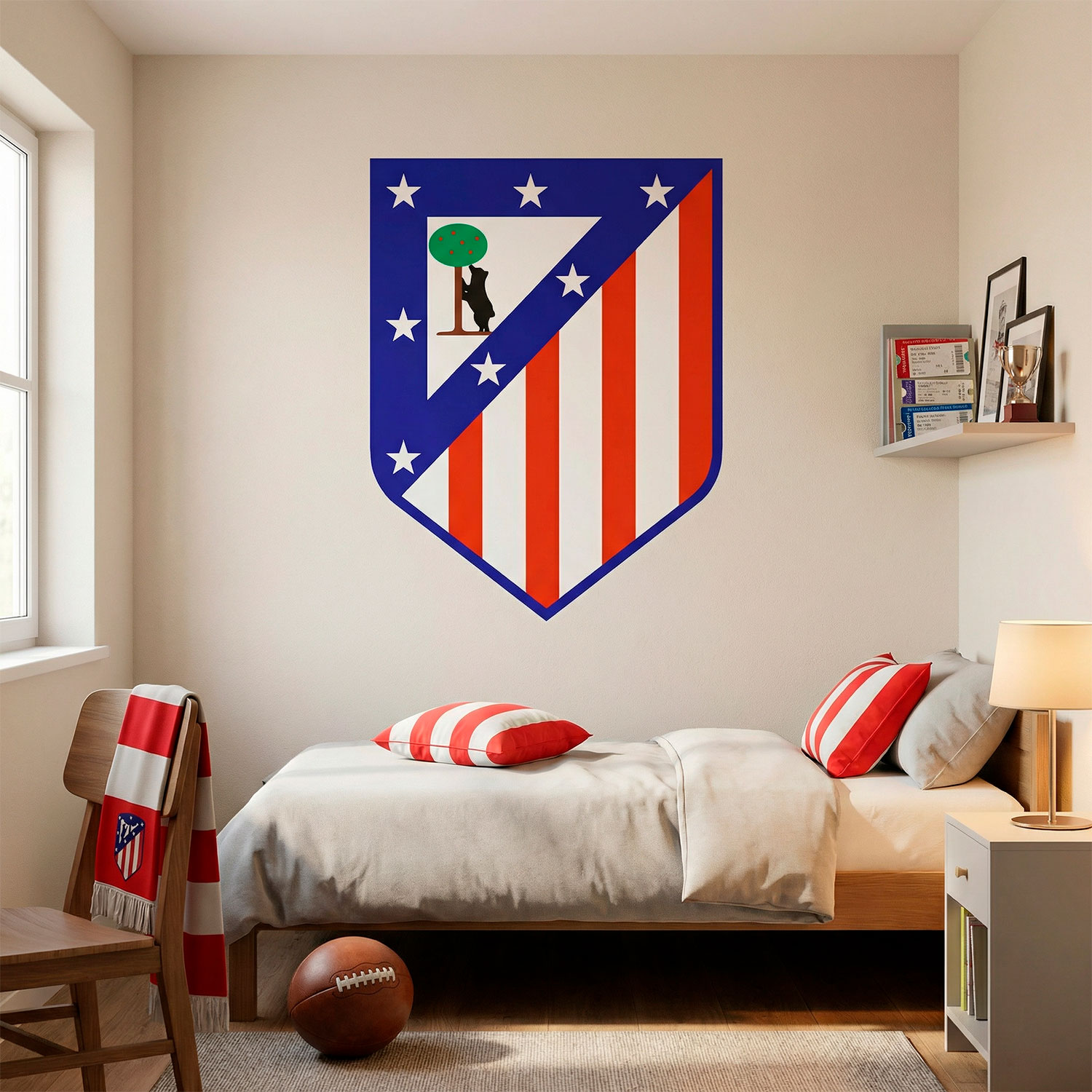 Adesivi Murali: Emblema Atl&eacute;tico de Madrid colore