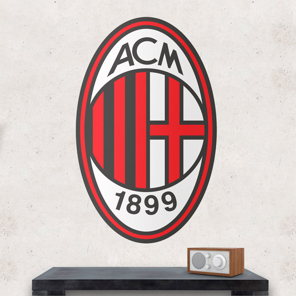 Adesivi Murali: Emblema AC Milan colore