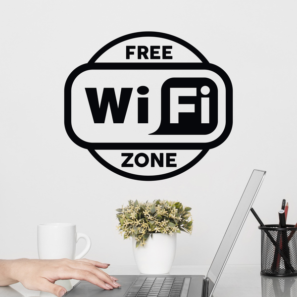Adesivi Murali: Zona Wifi gratuita 0