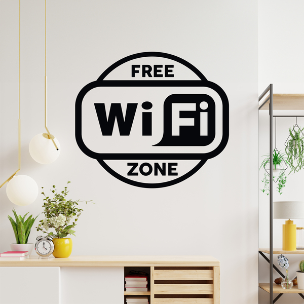 Adesivi Murali: Zona Wifi gratuita