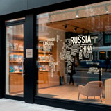 Adesivi Murali: Mappa del mondo tipografica 12