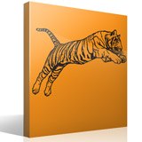 Adesivi Murali: La tigre del Bengala salta 3