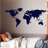 Adesivi Murali: Mappa del mondo - Silhouette 3