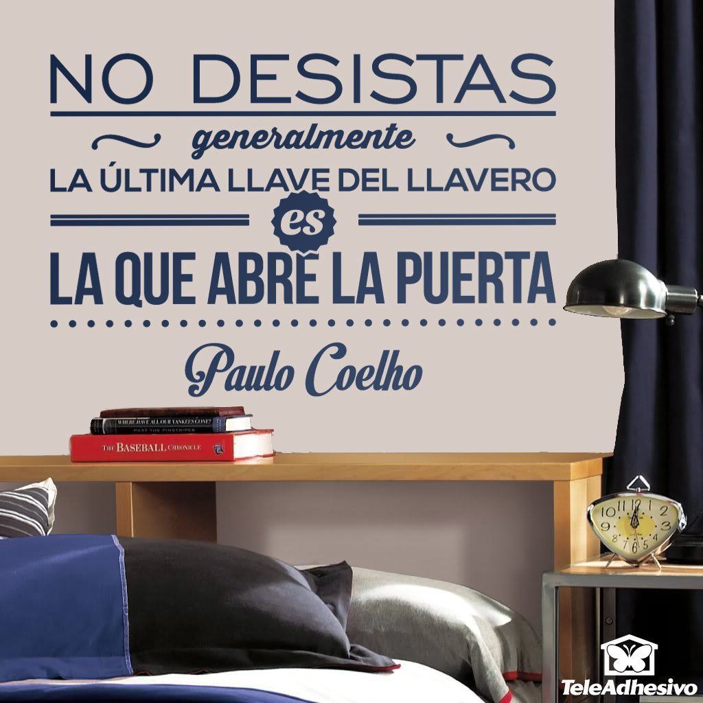 Adesivi Murali: No desistas - Paulo Coelho