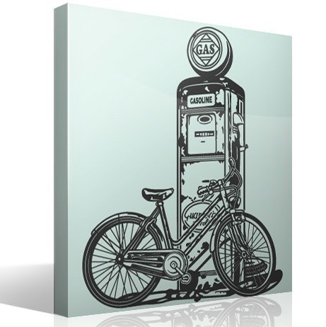 Adesivi Murali: Bicicletta pompa del carburante