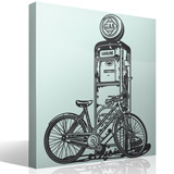 Adesivi Murali: Bicicletta pompa del carburante 3