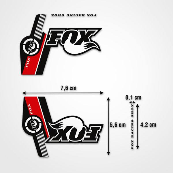 Adesivi per Auto e Moto: Adesivi Fox Racing Shox forcelle Mountain Bike