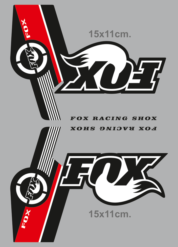 Adesivi per Auto e Moto: Fox Racing Shox forcelle Mountain Bike
